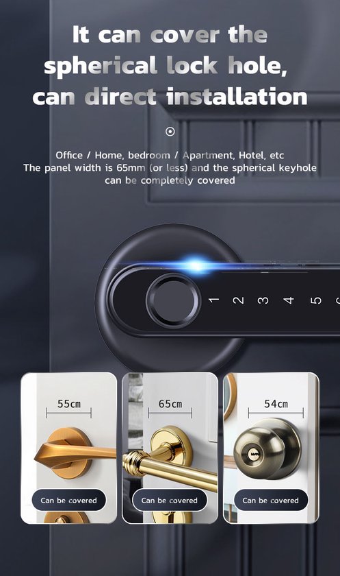 Futuristics™ Vingerherkenning deurslot -- TOUCH ID