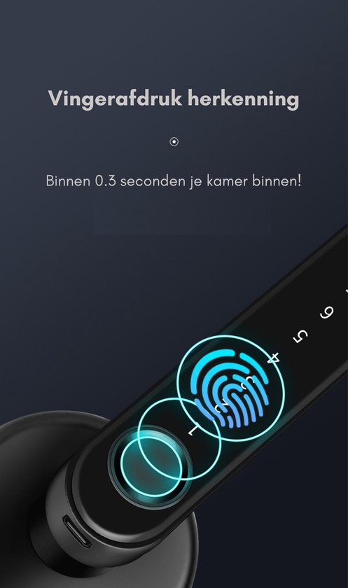 Futuristics™ Vingerherkenning deurslot -- TOUCH ID